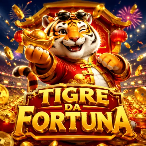 Fortune Tiger slot com tigre dourado e símbolos chineses na grade 3x3