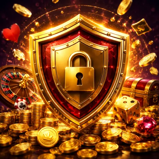 Representação da criptografia e proteção de dados do cassino online u29